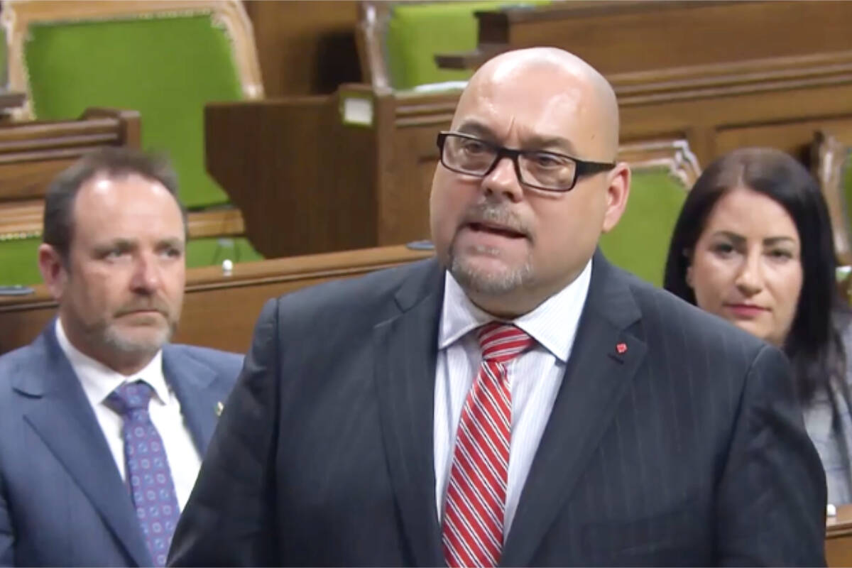 Cariboo-Prince George Conservative MP Todd Doherty speaks in the House Of Commons. (Hansard image)
