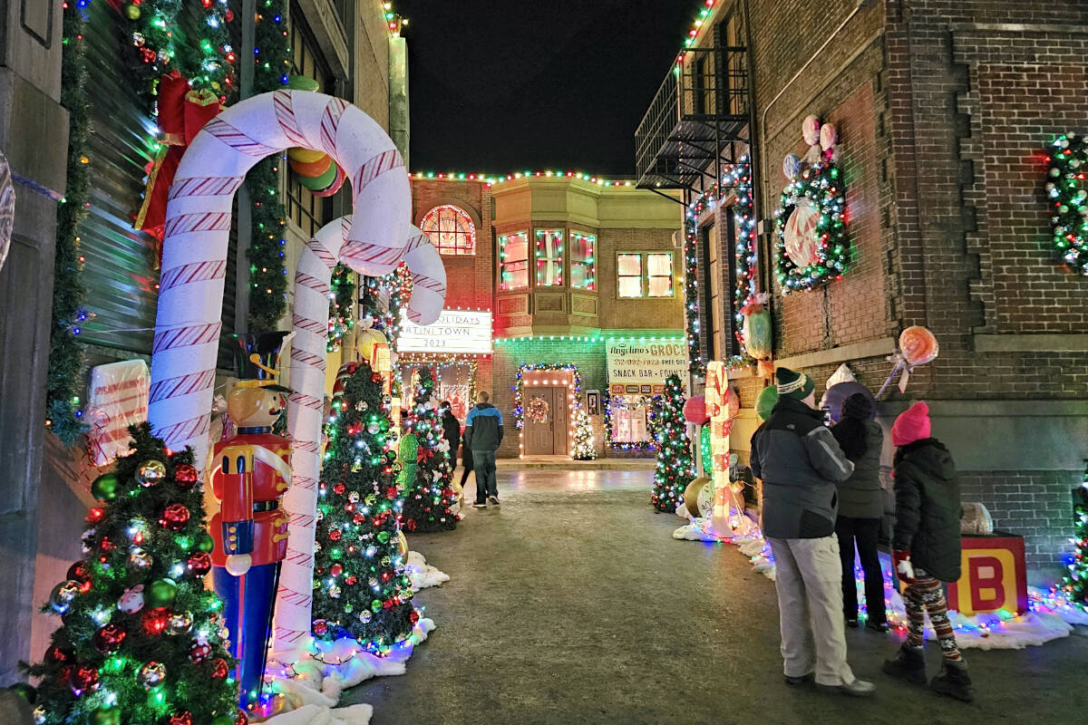3,200 people registered to visit during the first weekend of the Martini Town Merry & Bright Christmas event that has transformed the studio’s Aldergrove backlot into a winter wonderland. (Dan Ferguson/Langley Advance Times)