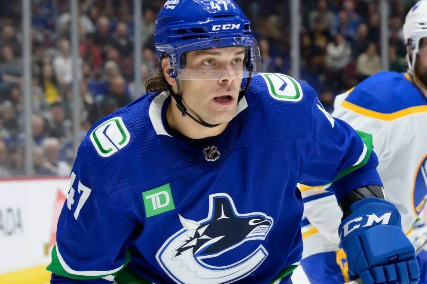 Surrey’s Noah Juulsen is hoping to establish himself as an NHL regular with the Canucks. photo courtesy of Vancouver Canucks
