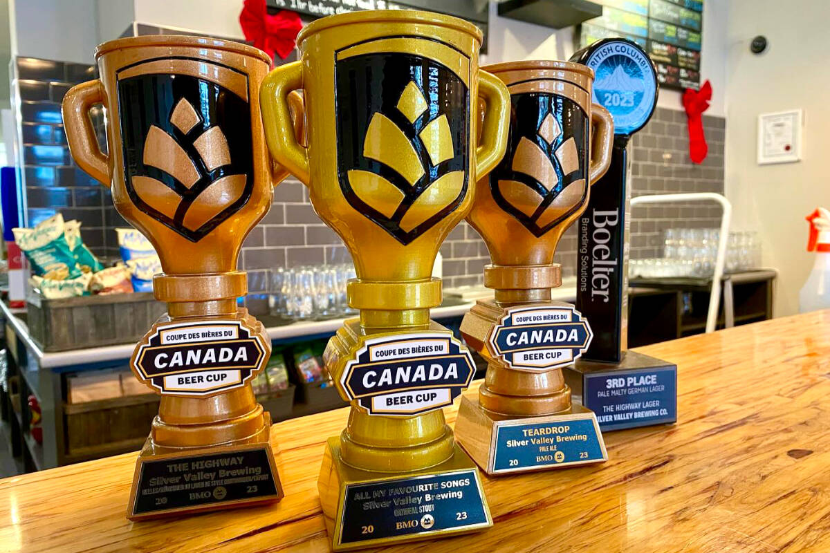 Silver Valley Brewing won a gold and two bronze medals at the 2023 Canada Beer Cup. (Silver Valley Brewing/Special to The News)