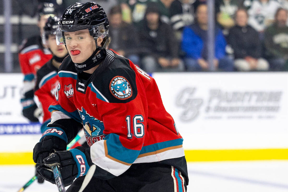 Kelowna Rockets forward Ty Hurley was in the right place at the right time as he saved a man’s life in a Strathmore, AB hotel on Thursday, Dec. 7. (WHL.ca)