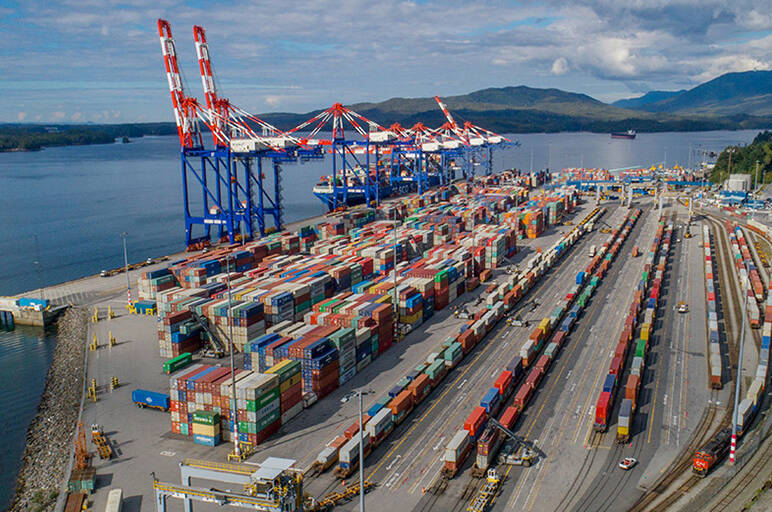 The Fairview Terminal at the Port of Prince Rupert has seen almost a three million ton decrease in cargo compared to 2022, meaning longshore workers are seeing increasingly fewer shifts. (Contributed)