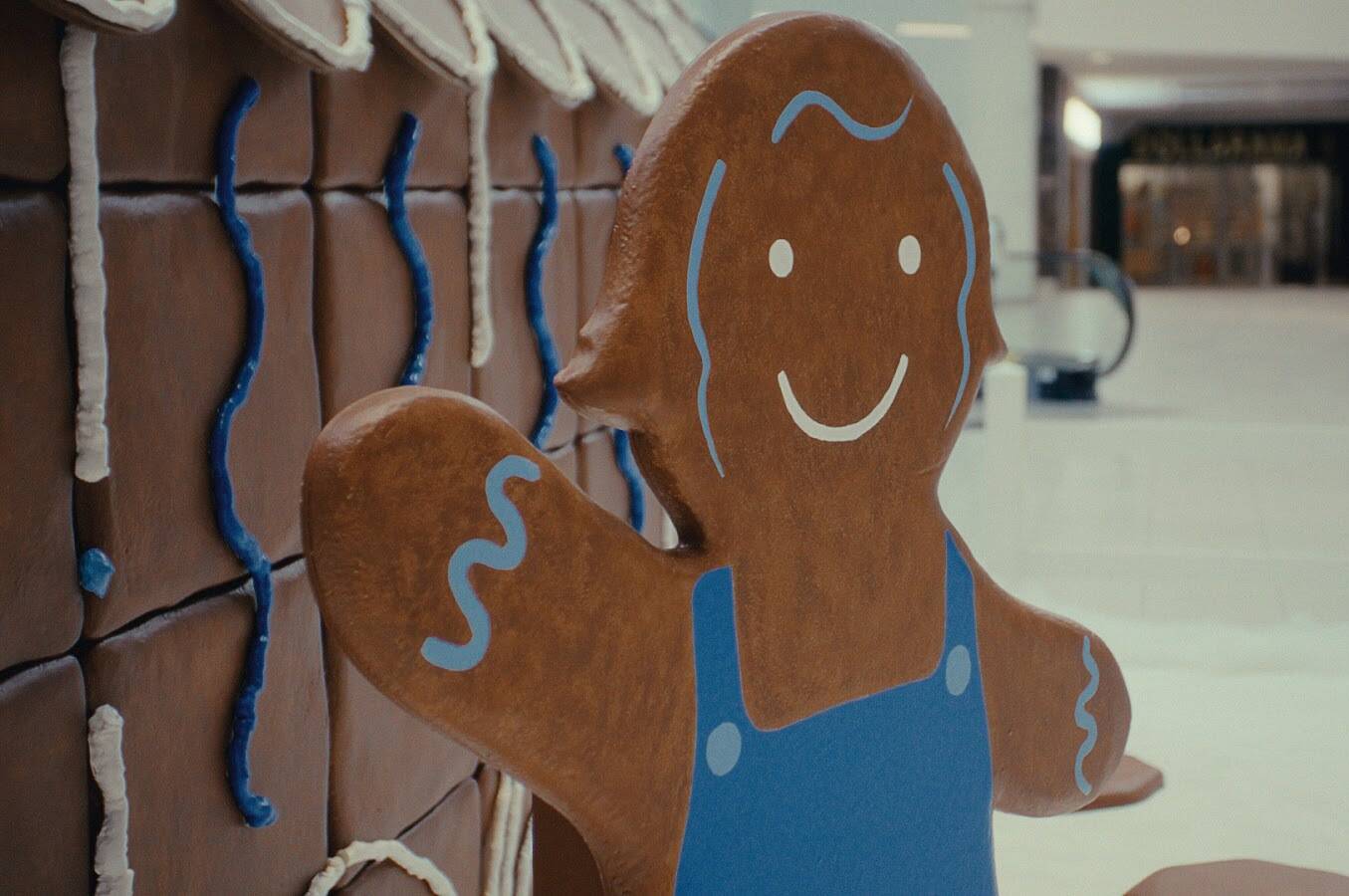 A gingerbread barn was created in a West Vancouver mall as part of a campaign by BC Dairy to raise money for BC Children's Hospital. (Submitted)