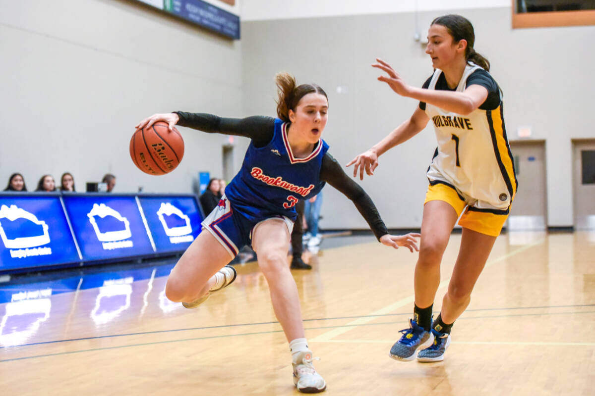 Hometown Brookswood Bobcats took on Mulgrave Titans Thursday, beating them 62-60 in overtime during Super 16 level play in the Tsumura Basketball Invitationals at Langley Events Centre this week. (Langley Events Centre/Special to Langley Advance Times)