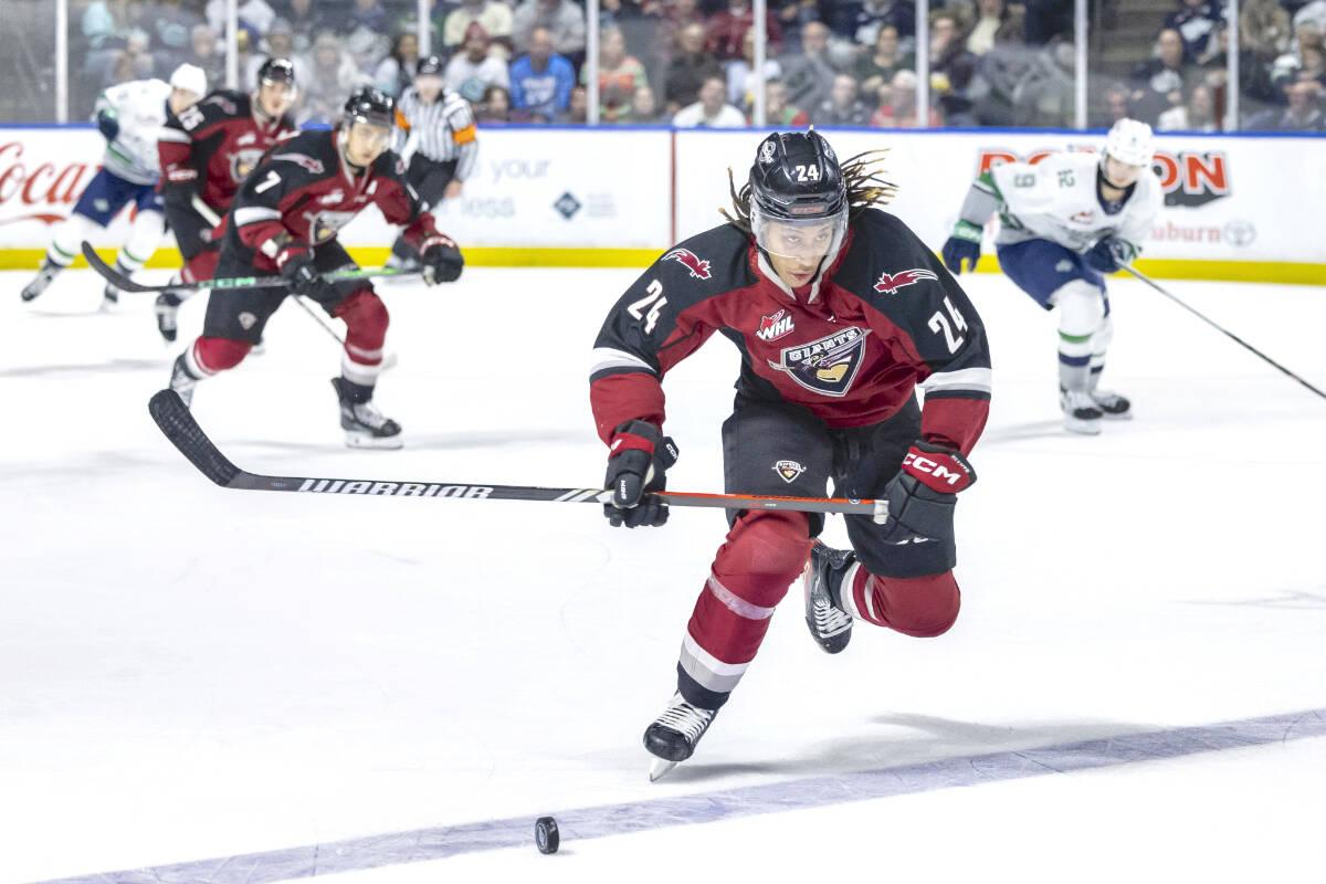 Vancouver Giants downed Seattle Thunderbirds 2-1 in overtime on Friday night, Dec. 15.(Liz Wolter/Special to Langley Advance Times)