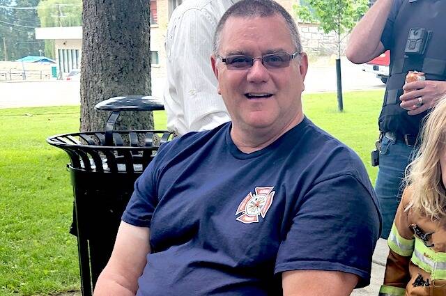 FILE – Grand Forks Fire and Rescue Chief James Runciman at the June 16 free appreciation BBQ outside city hall. (Karen McKinley/Black Press Media)