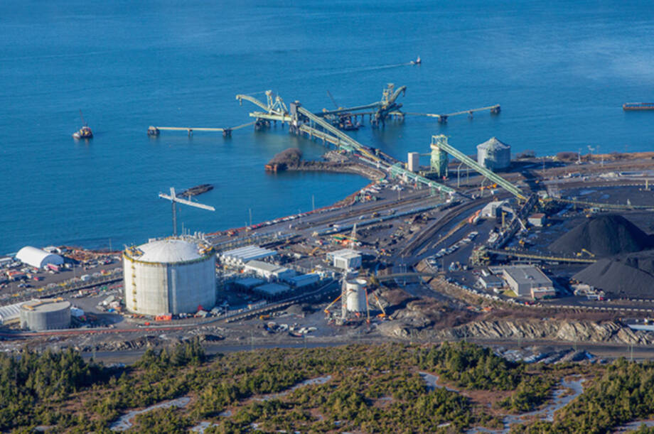 The AltaGas terminal at the port of Prince Rupert. AltaGas and Royal Vopak are looking to get a final investment decision for the Ridley Island Energy Export Facility project in the summer of 2024. (Contributed)