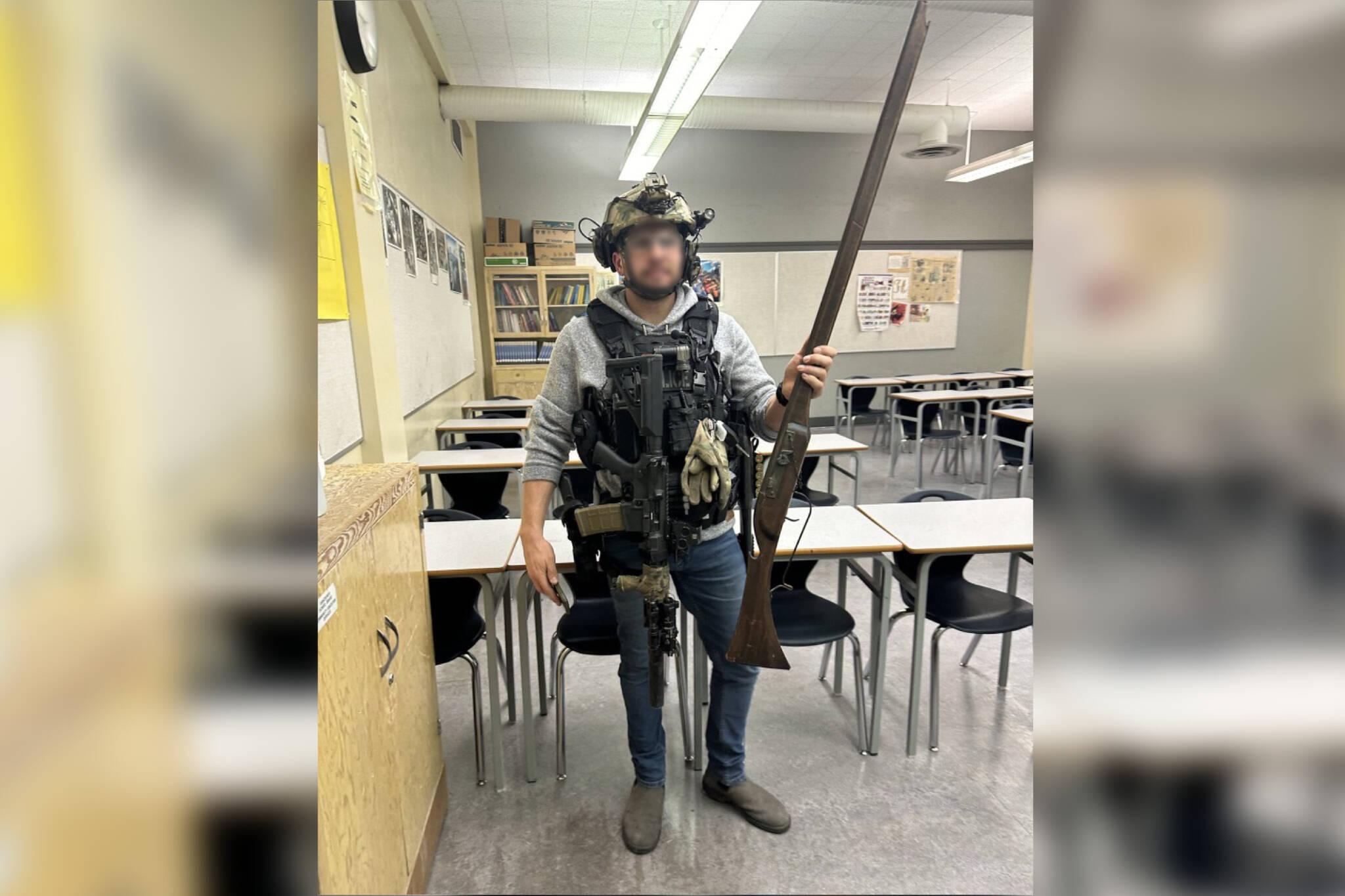 Vancouver Police seized a vintage firearm, pictured, at Lord Byng Secondary School Dec. 21, 2023 after a man was seen carrying it into the school. The man is a staff member at the school and was bringing it in for a school presentation, police said. (Vancouver police handout)