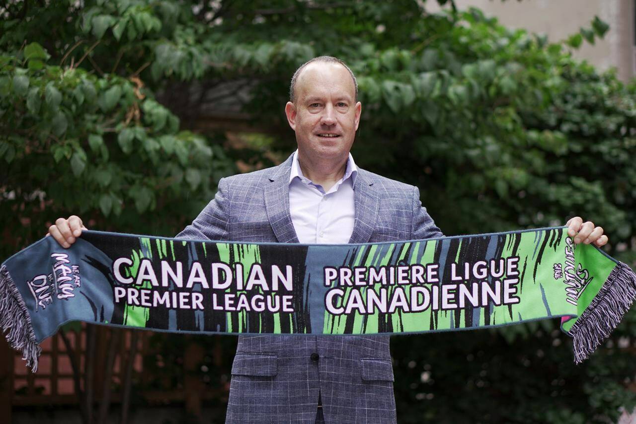 Canadian Soccer Business, which represents Canada Soccer’s corporate partnerships and broadcast rights among other assets, took its lumps this year. Mark Noonan, CEO of Canadian Soccer Business and commissioner of the Canadian Premier League, holds a CPL scarf in an undated handout photo. THE CANADIAN PRESS/HO-CPL, *MANDATORY CREDIT*