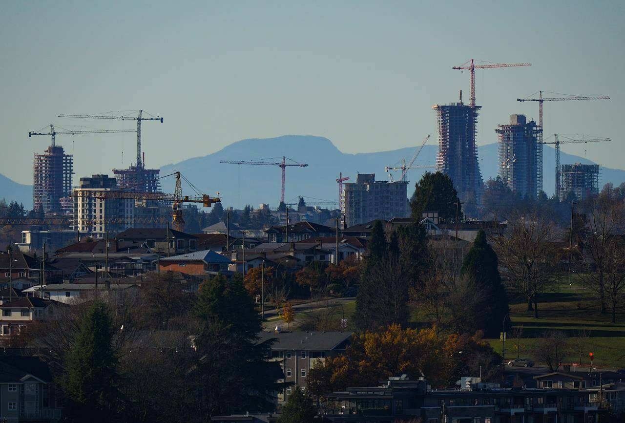 <div>After a year marked by caution and shifting expectations spurred by rising borrowing costs, economists believe sales in the Canadian housing market could be in line for a rebound in 2024. Construction cranes dot the skyline as condo towers are seen under construction at the Oakridge Park shopping centre redevelopment, in Vancouver, B.C., Thursday, Nov. 23, 2023. THE CANADIAN PRESS/Darryl Dyck</div>