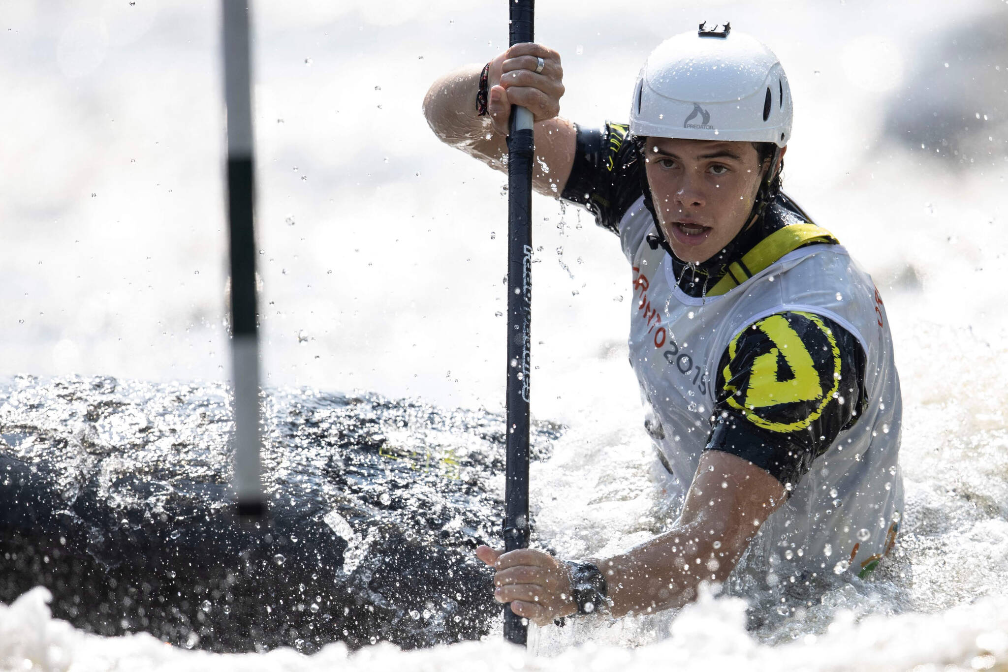 Chilliwack’s Nathan Christensen racing at the 2021 Canoe Kayak Canada Slalom Team Trials held at “The Pumphouse” Whitewater Course in Ottawa. (Sean Burges/Mundo Sport Images)