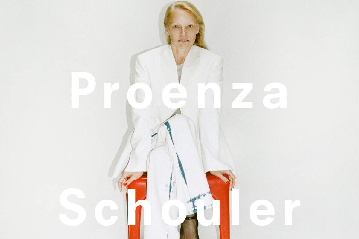 Ladysmith resident and model Pamela Anderson is the face of New York City-based fashion brand Proenza Schouler’s spring 2024 collection. (Proenza Schouler image)