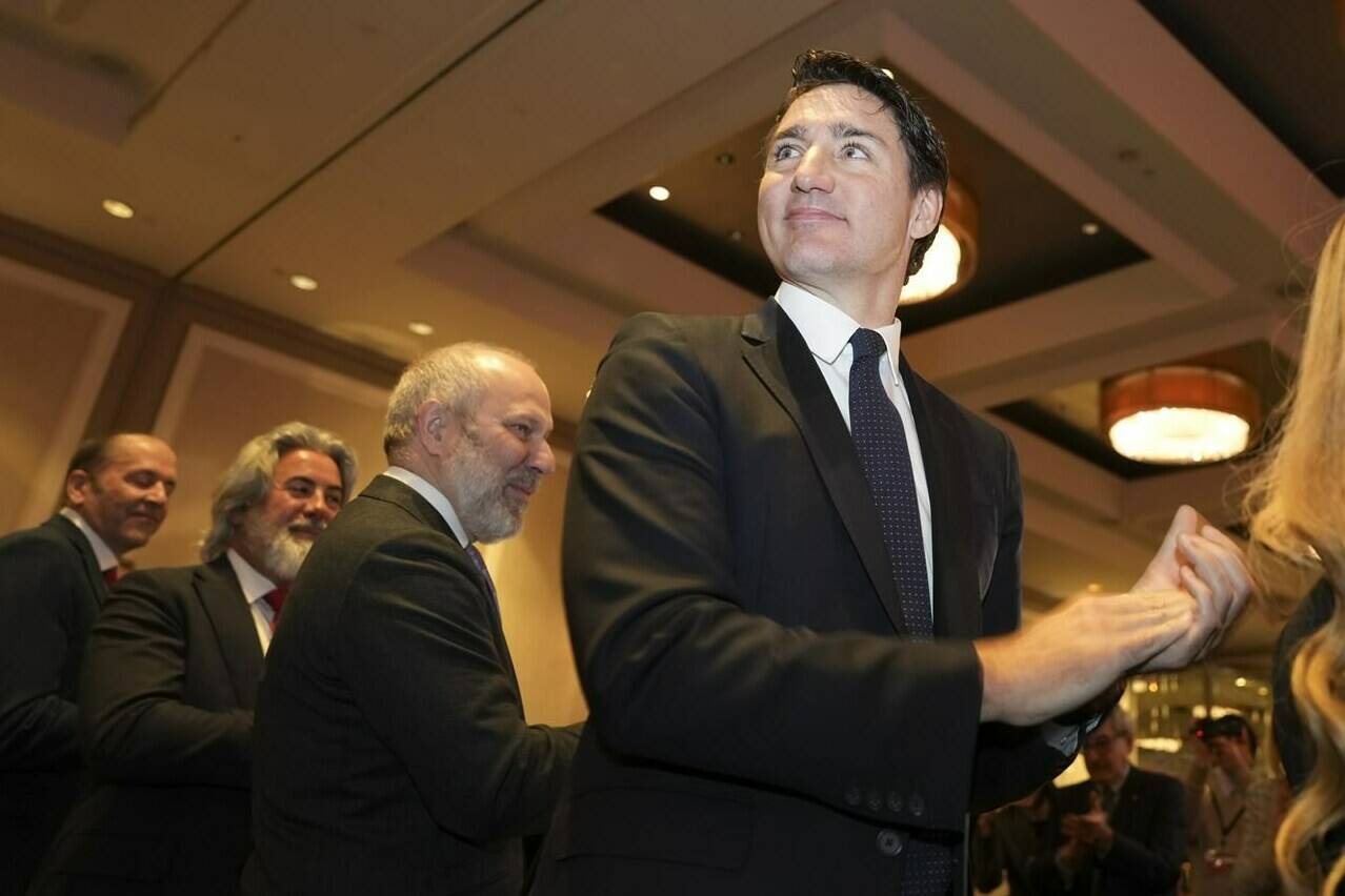 The House ethics committee is set to meet today to discuss if a probe should be launched over Prime Minister Justin Trudeau’s recent holiday vacation to Jamaica. Trudeau arrives to speak at a breakfast with members of the Chamber of Commerce of Metropolitan Montreal, in Montreal, Tuesday, Jan. 16, 2024. THE CANADIAN PRESS/Christinne Muschi