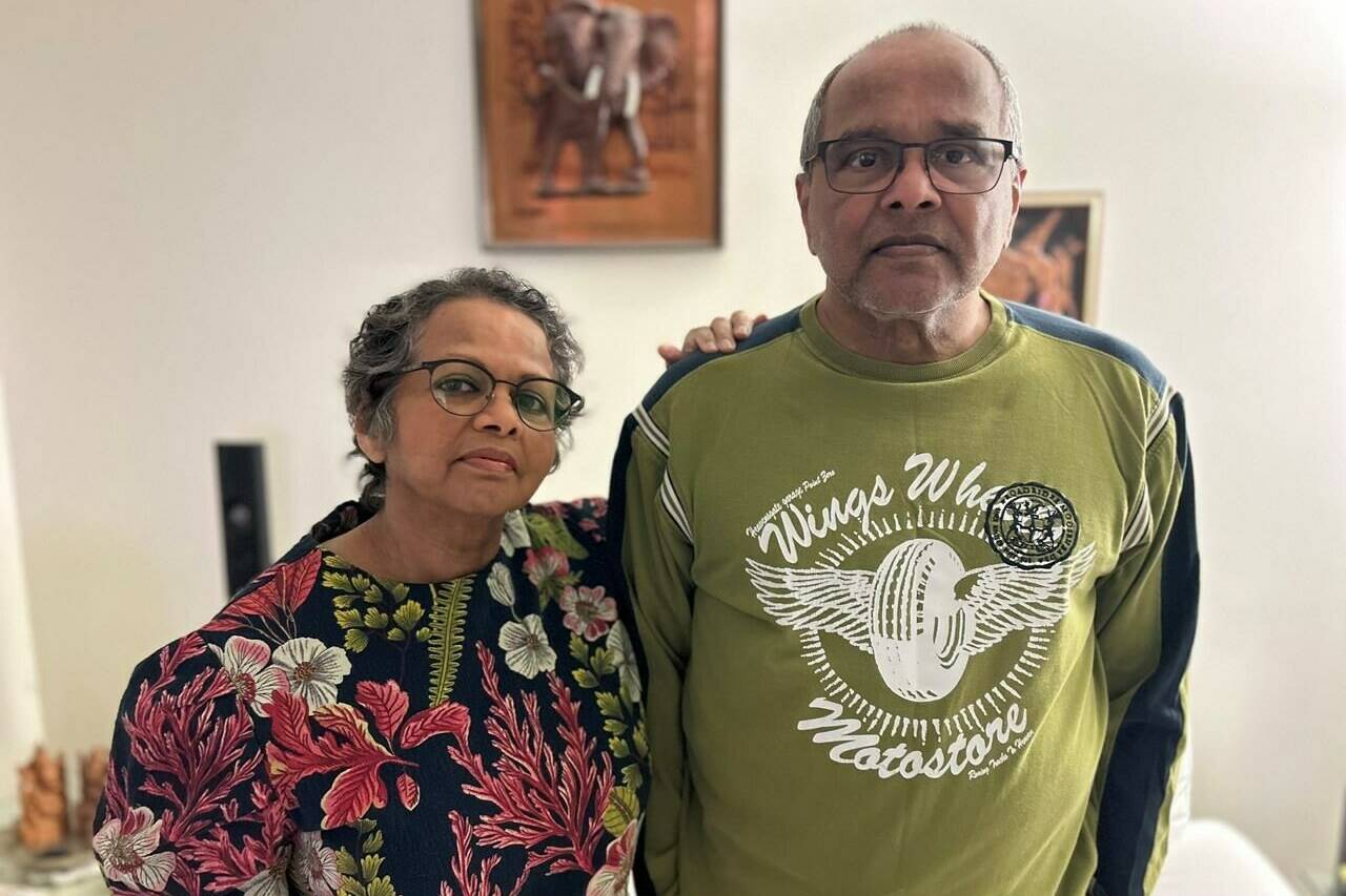 Padma Ranjan, left, of Richmond, B.C. is one of more than 4,000 people who have given blood since a ban on donors who had spent extensive time in the U.K., Ireland or France in the 1980s and 1990s was lifted on Dec. 4. She is pictured with her husband, Jaya Ranjan, who required blood transfusions due to an illness. THE CANADIAN PRESS/HO-Ramesh Ranjan *MANDATORY CREDIT*