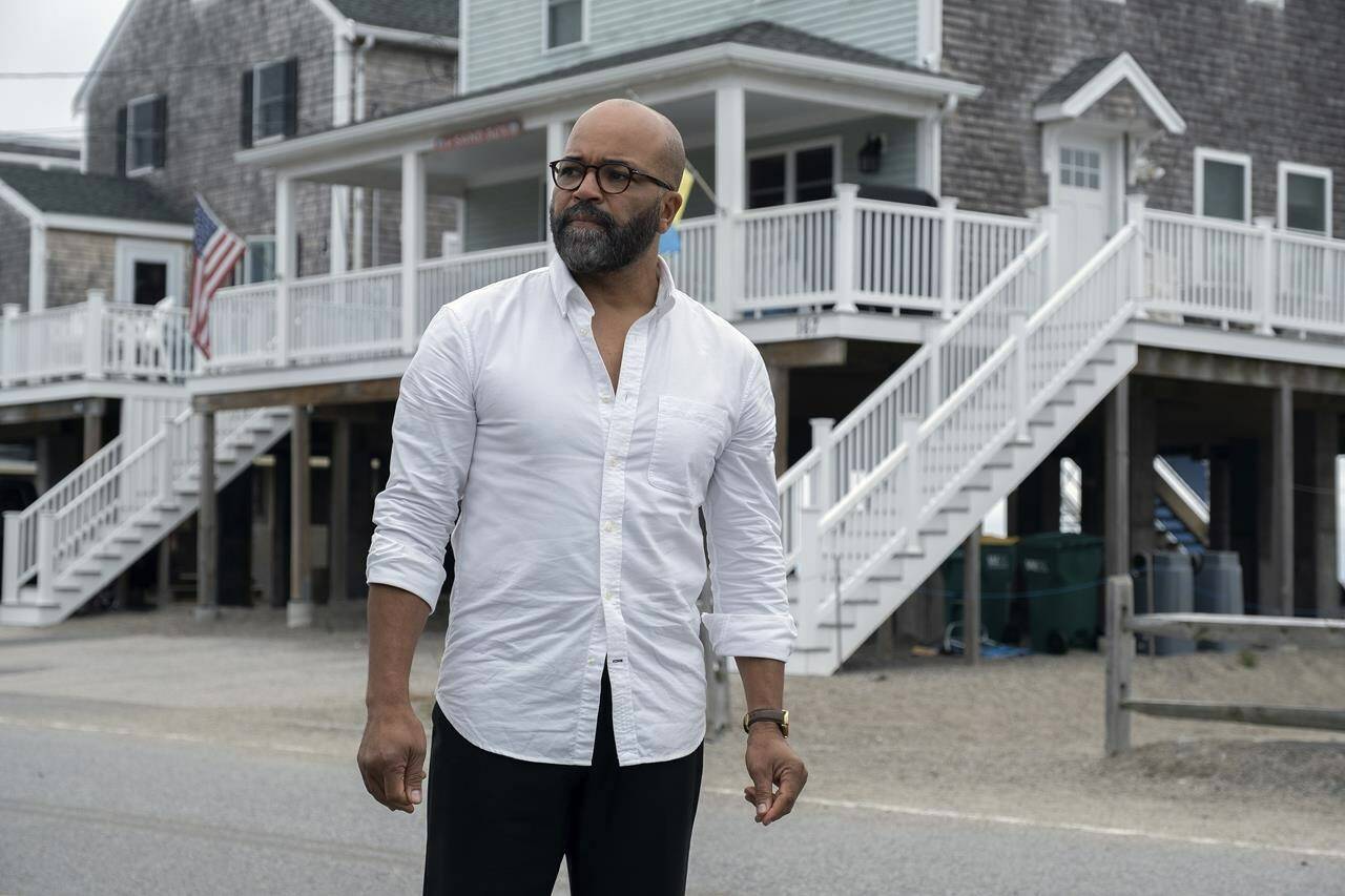 This image released by MGM shows Jeffrey Wright in a scene from “American Fiction.” (Claire Folger/MGM-Orion via AP)