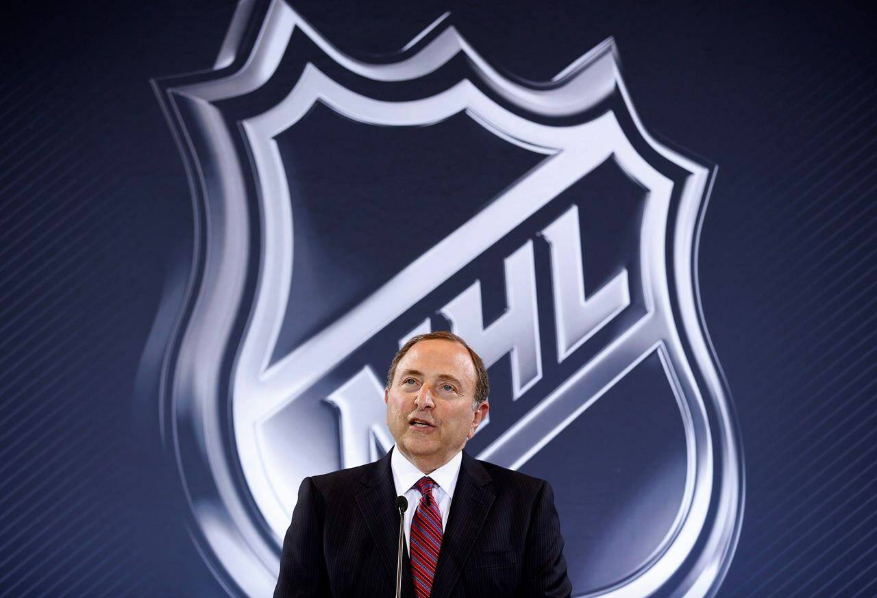 League commissioner Gary Bettman says NHL players will be able compete at the 2026 Winter Olympics in Milan and Cortina d’Ampezzo, Italy. NHL players haven’t competed at a Games since the 2014 Olympics in Sochi, Russia. Bettman speaks during a news conference in Las Vegas, June 22, 2016. THE CANADIAN PRESS/AP-John Locher