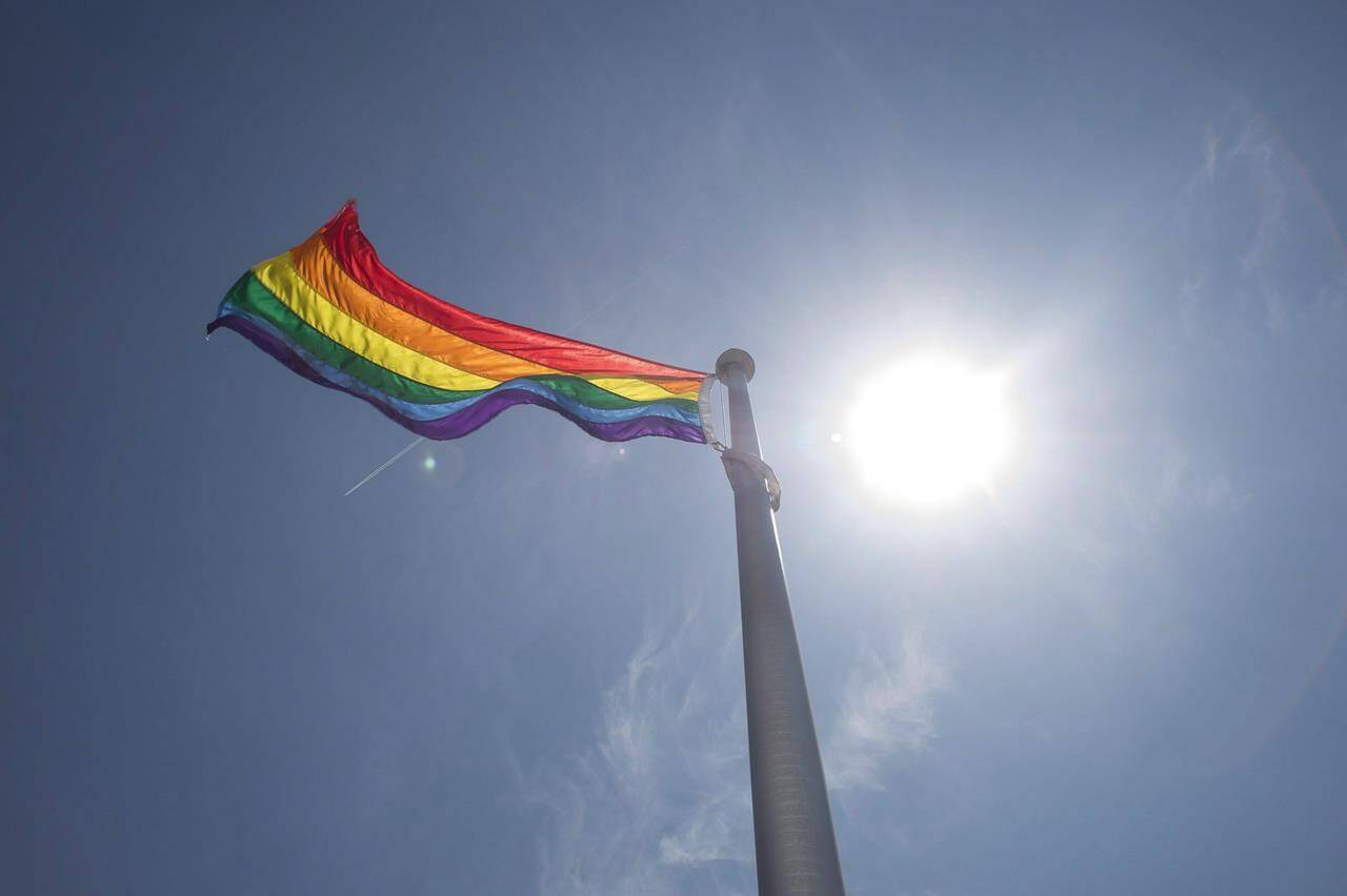 A Federal Court judge has set aside a decision to grant refugee status to an American transgender woman, sending her application back to an appeal panel for redetermination. A rainbow flag is seen at Toronto City Hall in Toronto on Tuesday, May 31, 2016. THE CANADIAN PRESS/Eduardo Lima