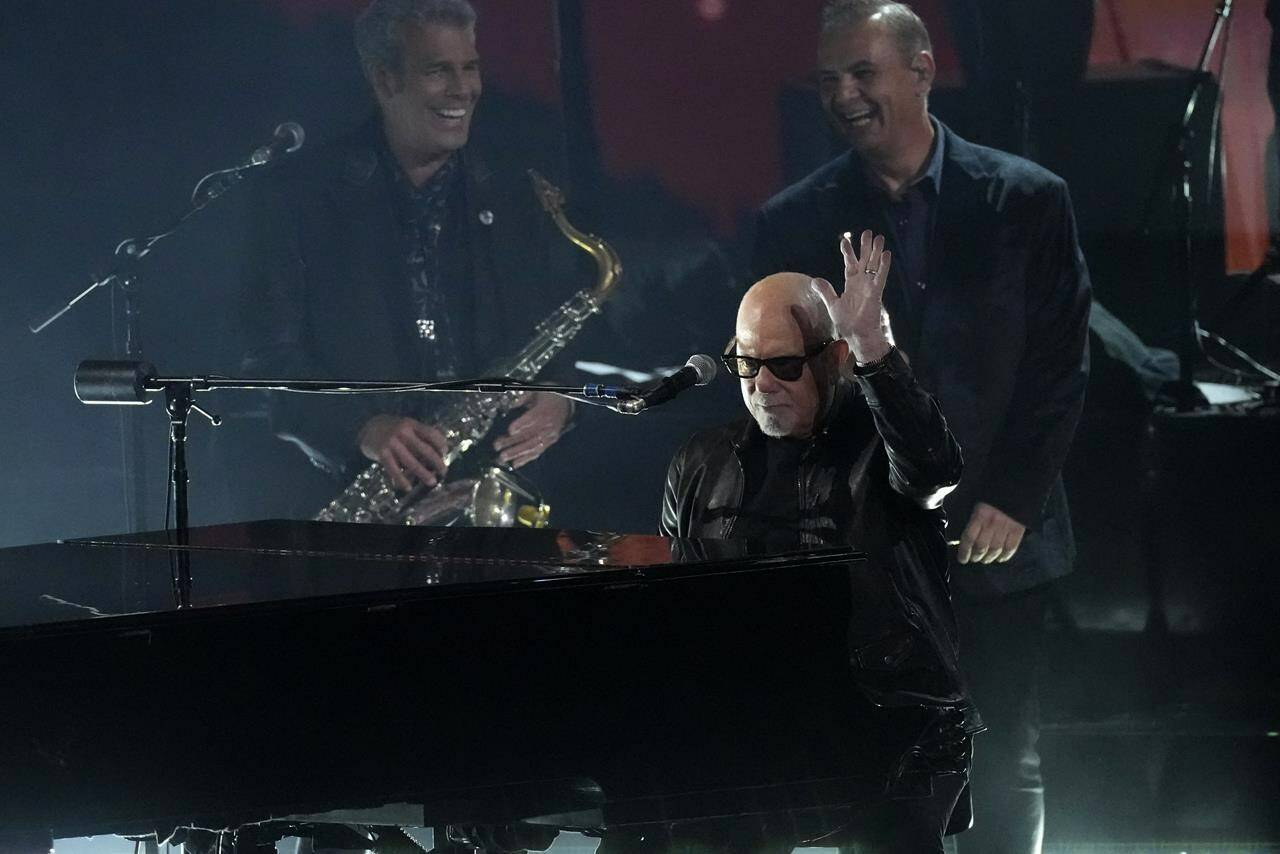 Billy Joel performs “You May Be Right” during the 66th annual Grammy Awards on Sunday, Feb. 4, 2024, in Los Angeles. (AP Photo/Chris Pizzello)