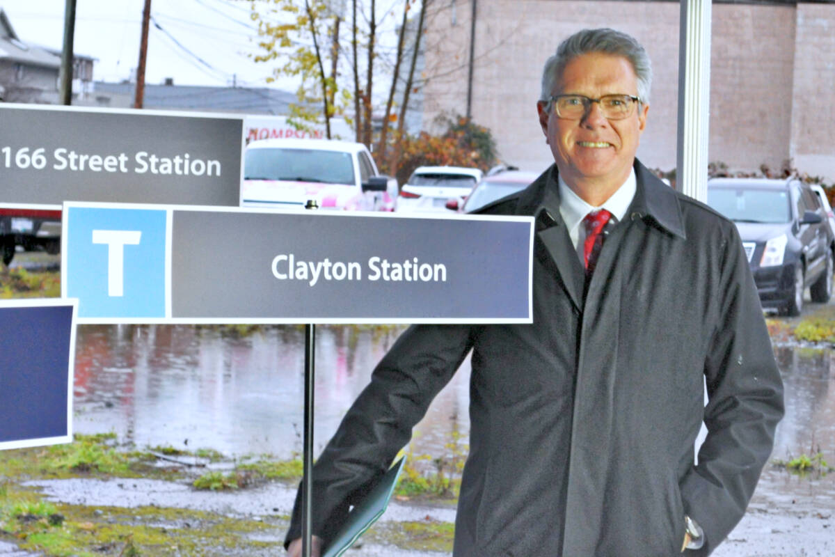 Cloverdale-Langley City MP John Aldag was in the City Friday, Dec. 1, 2023, for the announcement of the names of the Surrey and Langley SkyTrain stations. (Black Press Media files)
