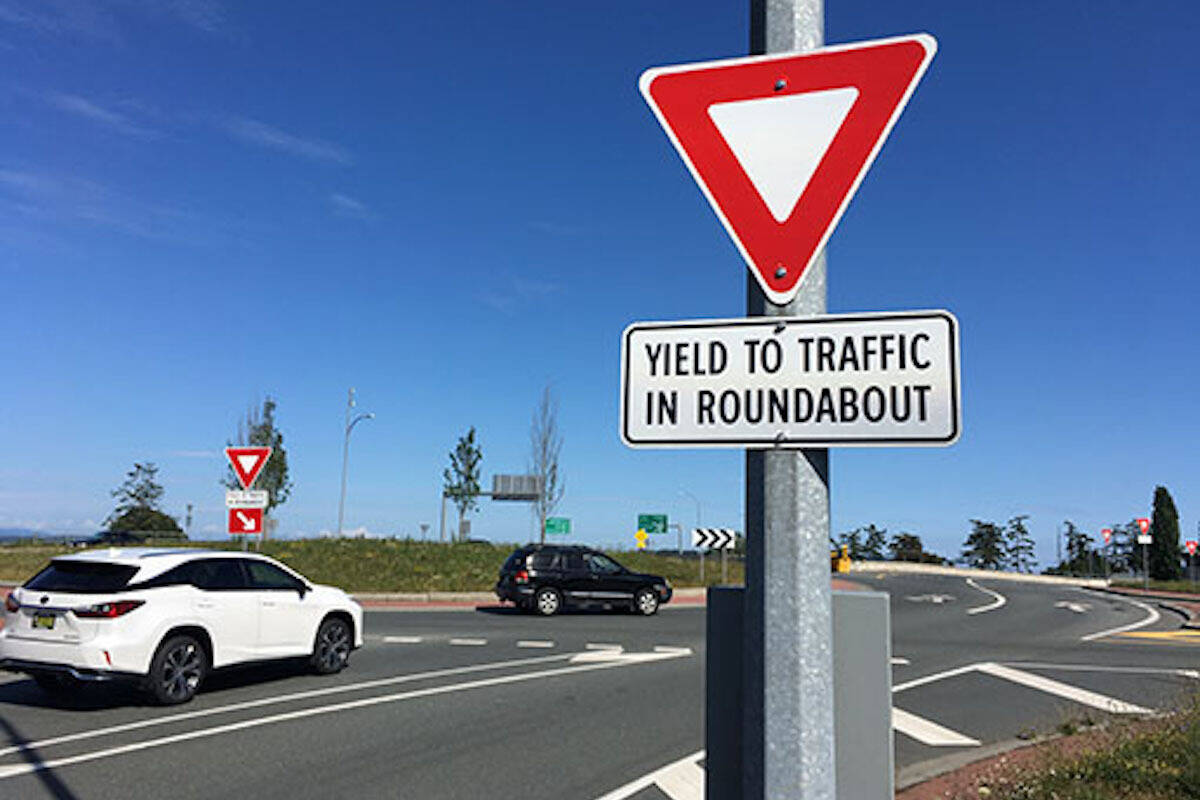 Roundabout in B.C. (BC Government photo)