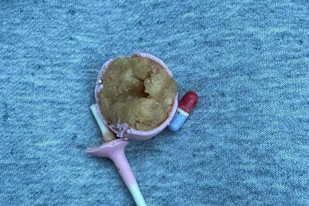 Comox Valley mother Isabelle Piper allegedly found a pill inside a Starbucks cake pop on the morning of Feb. 1, 2024. (Source: Facebook)