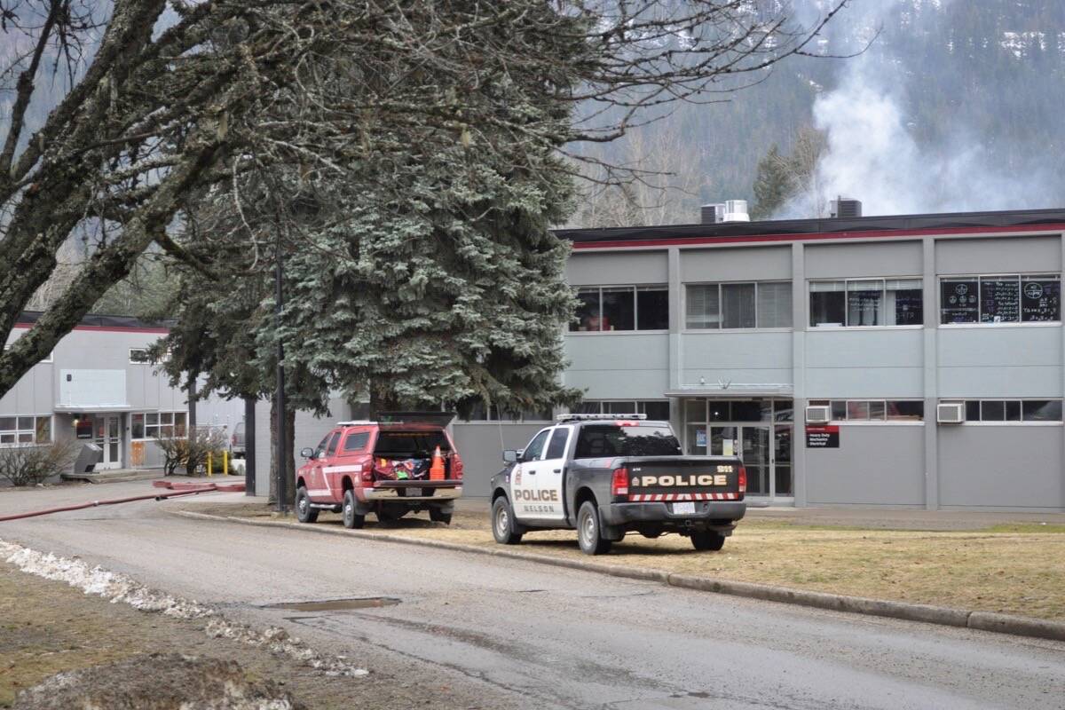 Two explosions at Selkirk College’s Silver King Campus in Nelson forced the evacuation of staff and students. Photo: Tyler Harper