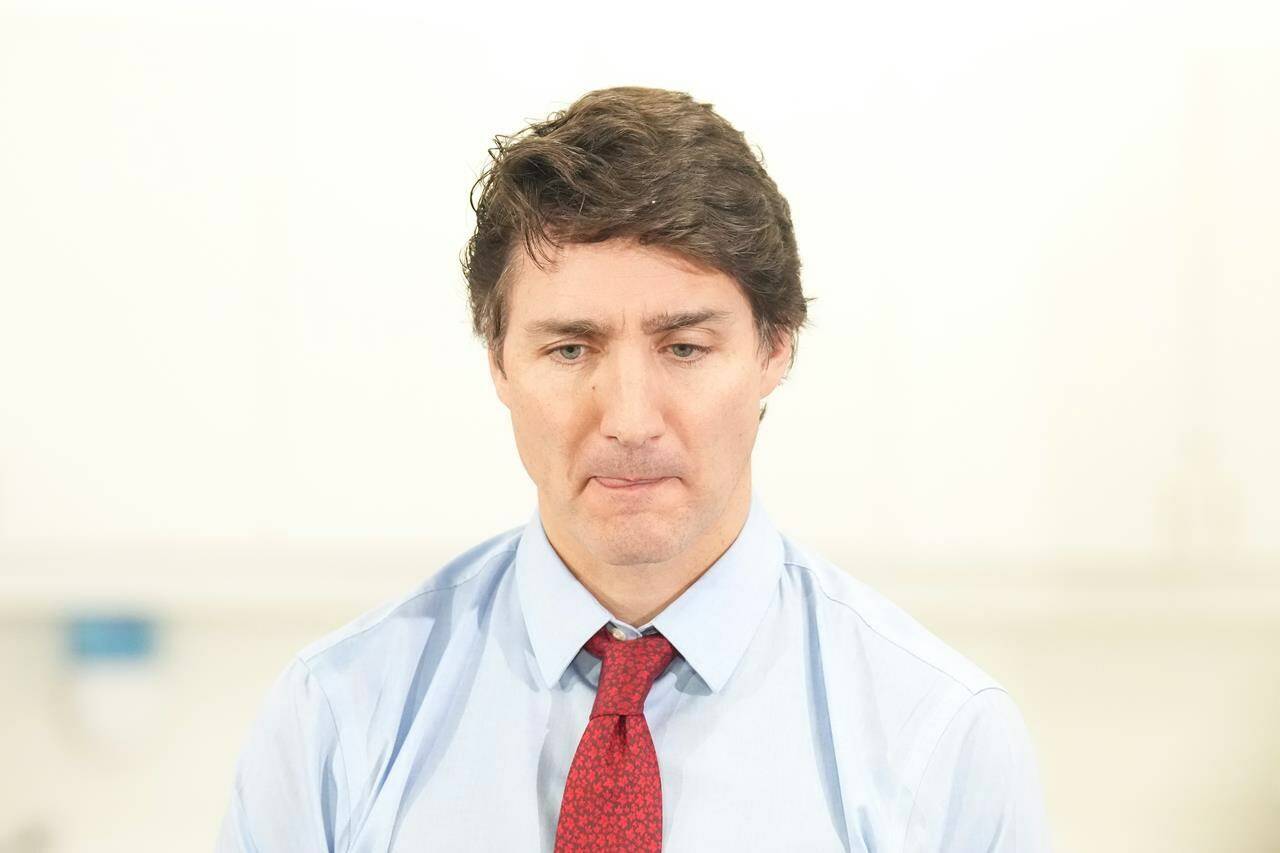 Prime Minister Justin Trudeau attends an announcement at Seneca College, in King City, Ont., Friday, Feb. 9, 2024. THE CANADIAN PRESS/Chris Young