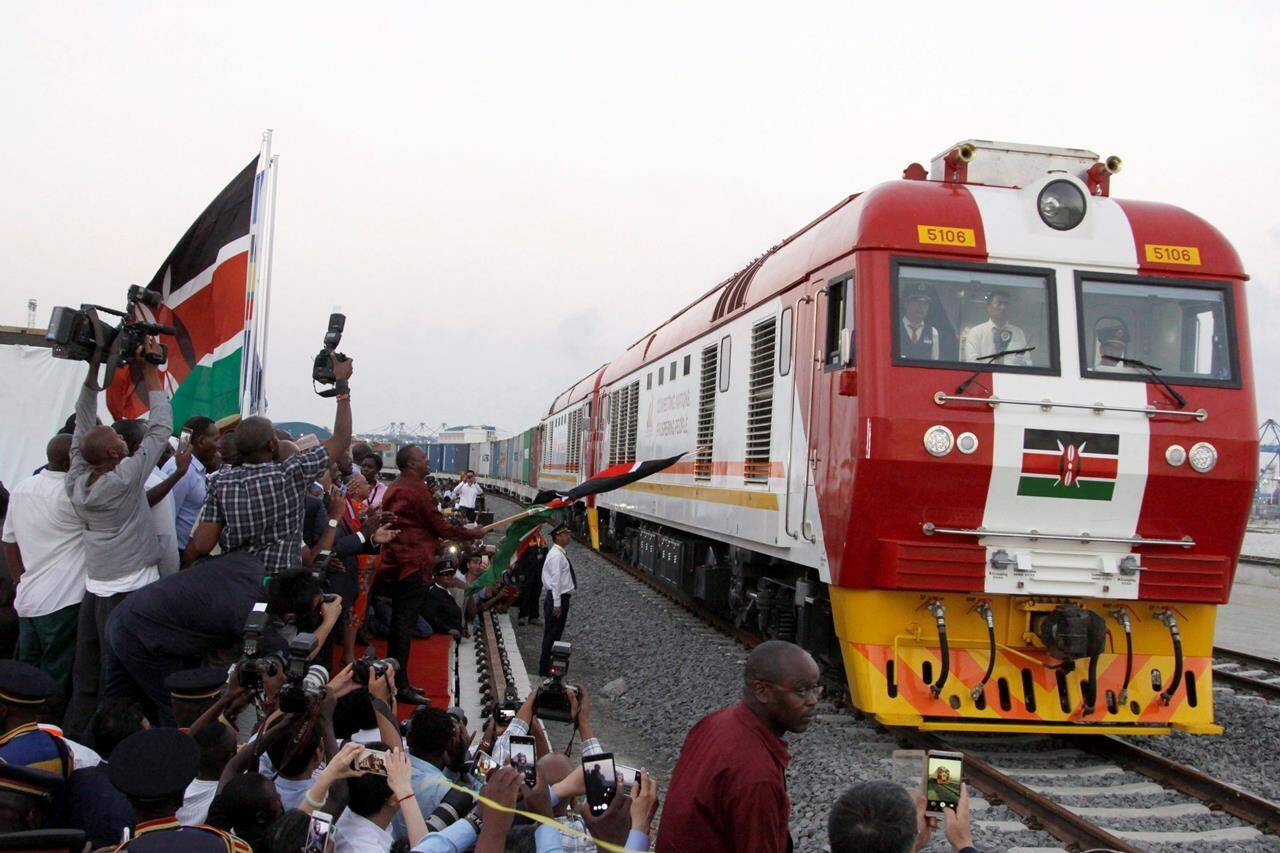Canada is approaching total irrelevance in the world’s fastest growing continent, experts argue, saying that a pattern of disengagement in trade, diplomacy and investment in Africa is ceding ground to Russia and China. A cargo train leaves from the port containers depot in Mombasa, Kenya, to Nairobi, using a railway financed by China, on May 30, 2017. THE CANADIAN PRESS/AP-Khalil Senosi