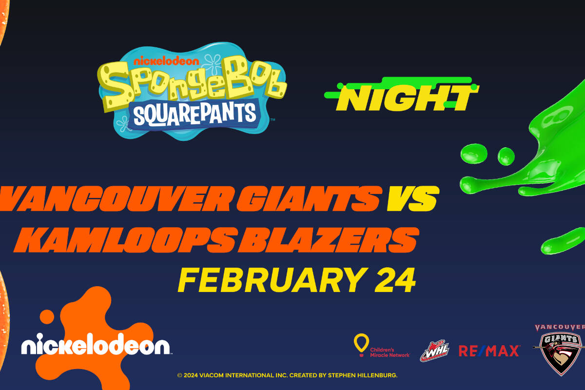 WHL teams, including the Vancouver Giants, are hosting a Re/Max Presents: Nickelodeon Night for Children’s Miracle Network on Feb. 24, during their game against the Kamloops Blazers. (Vancouver Giants images)
