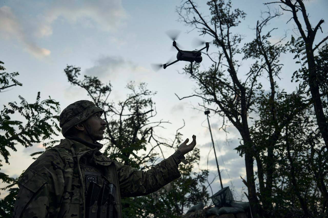 <div>The Liberal government will dispatch more than 800 drones to Ukraine, with delivery expected to begin this spring. A soldier of Ukraine’s 3rd Separate Assault Brigade launches a drone near Bakhmut, the site of fierce battles with the Russian forces in the Donetsk region, Ukraine, Sunday, Sept. 3, 2023. THE CANADIAN PRESS/AP-Libkos</div>