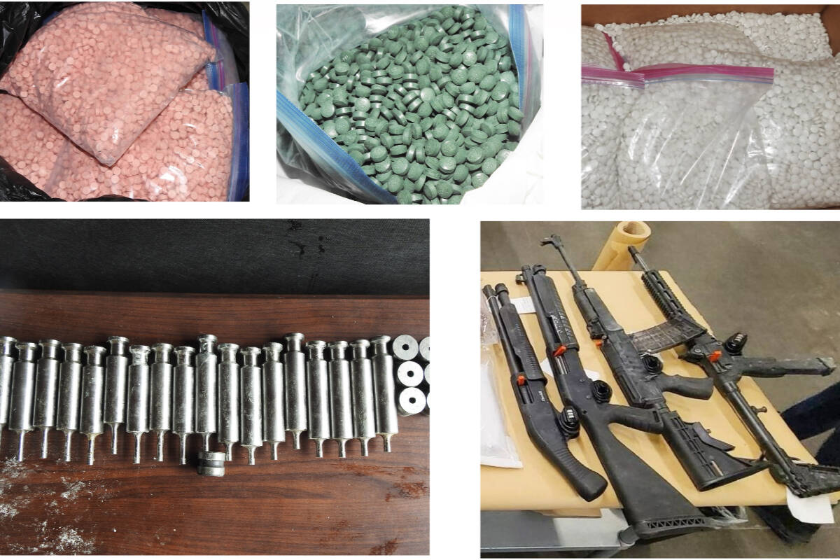 The investigation resulted in seizures of drugs, weapons, precursor drugs, and ammunition. (BC RCMP)