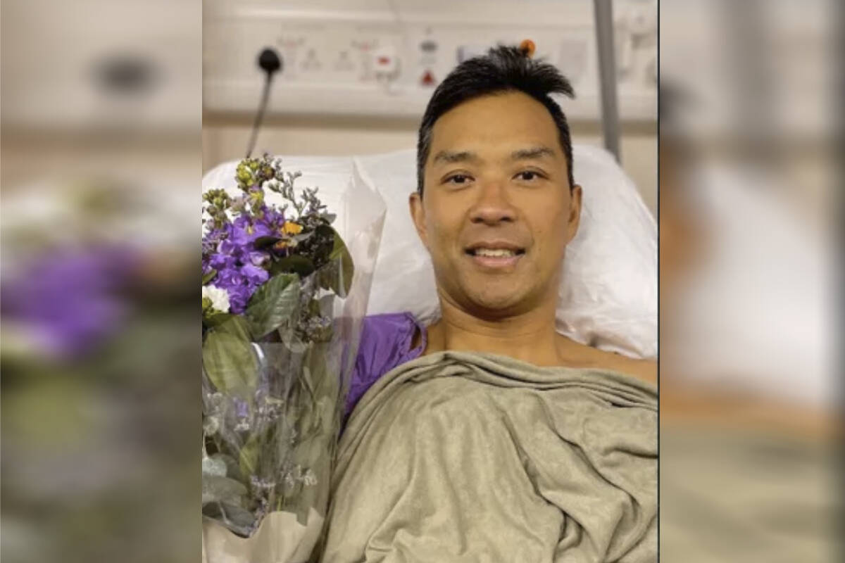 An assistant fire chief with Vancouver Fire Rescue Services, Christopher Won, is recovering in a Hong Kong hospital after contracting an infection commonly known as flesh-eating disease, forcing the amputation of part of his leg during a family vacation. (GoFundMe)