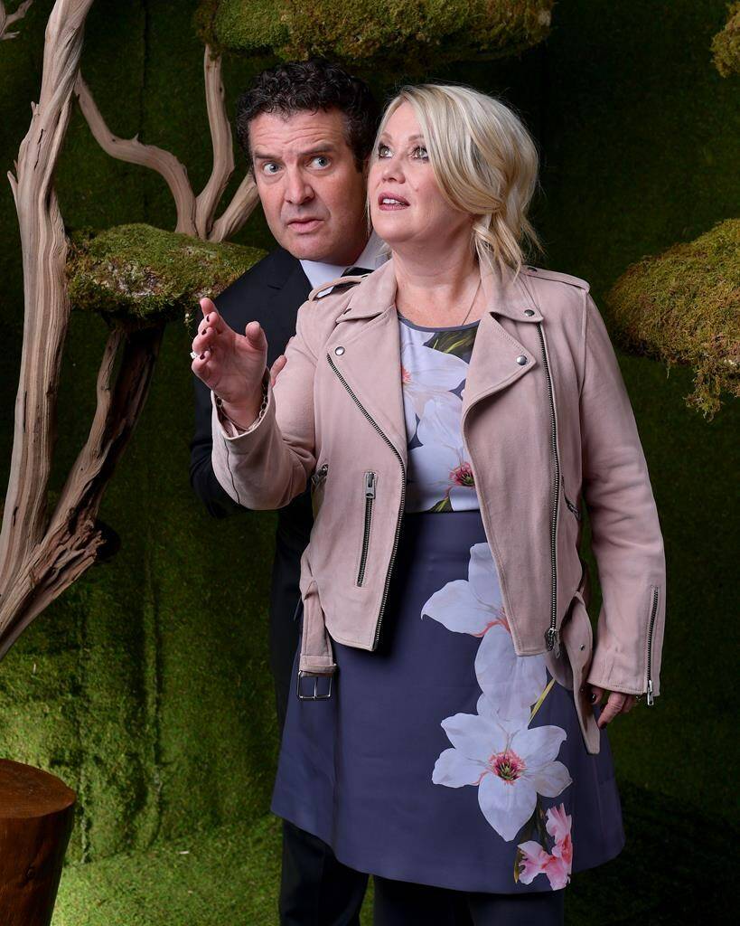 Jann Arden and Rick Mercer say they're headed on a cross-country tour where they will share "an evening of laughter, stories and successes from their careers in entertainment." Arden, right, and Mercer are seen in an undated handout photo. THE CANADIAN PRESS/HO-Live Nation, *MANDATORY CREDIT*