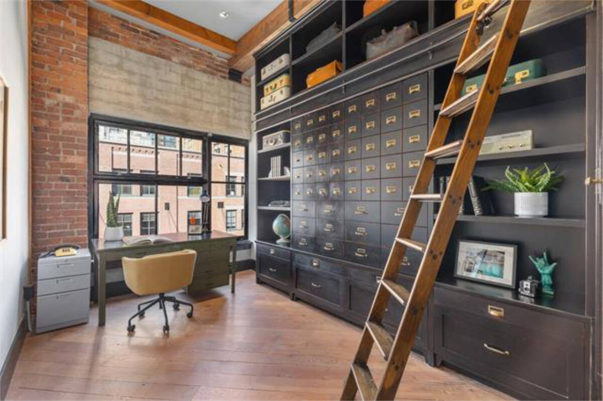 Listing photos show the interior of Seth Rogen’s Vancouver Penthouse at 1178 Hamilton Street. The loft is selling for $2.3 million. (Patti Martin Real Estate Group and Adina Vancouver Real Estate Group)