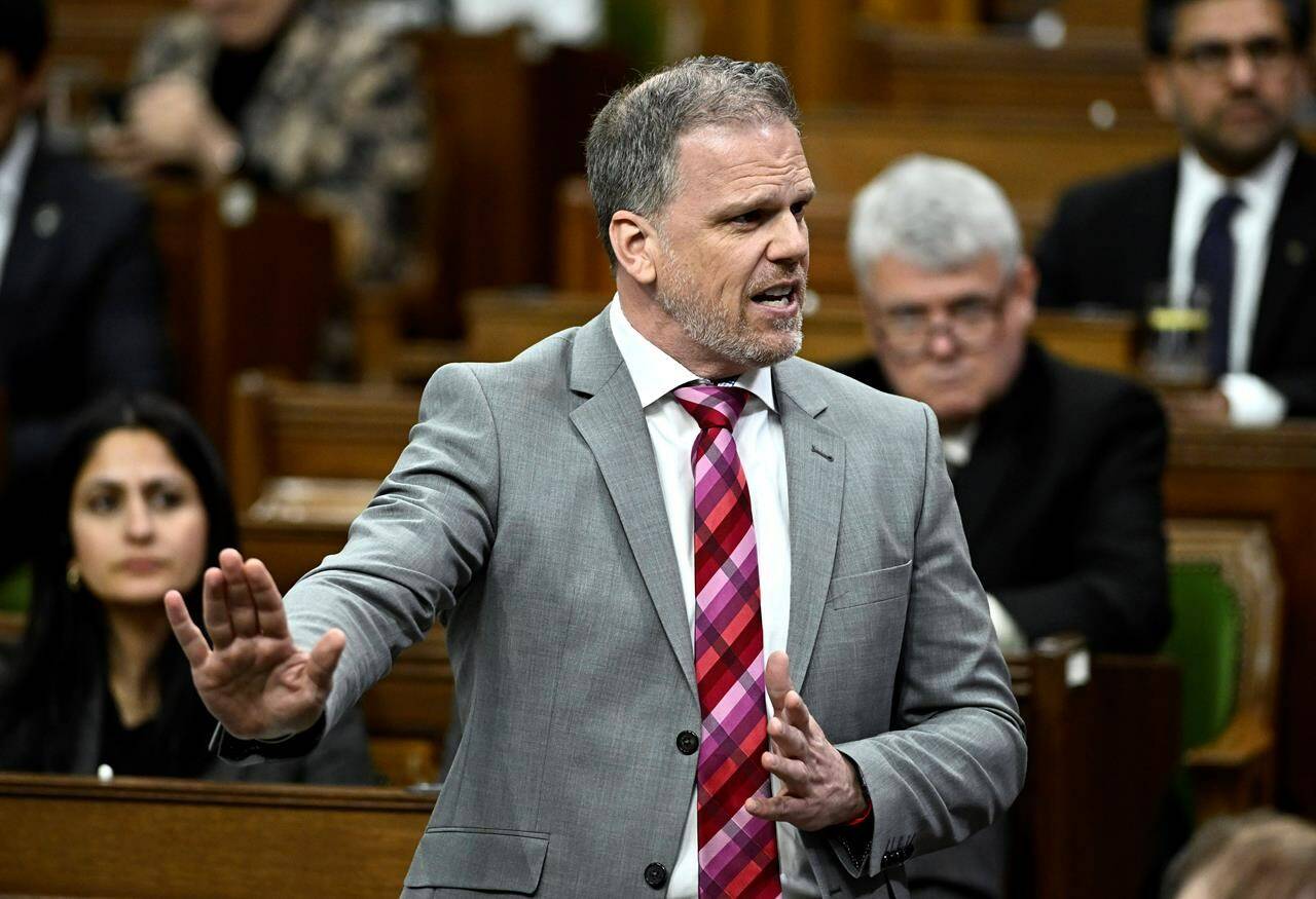 The bill Health Minister Mark Holland tabled in the House of Commons Thursday (Feb. 29, 2024) is only the first step toward a possible pharmacare program. But the legislation does lay down a roadmap for how the federal government plans to get there. Holland rises during Question Period in the House of Commons on Parliament Hill in Ottawa Thursday, Feb. 29, 2024. (THE CANADIAN PRESS/Justin Tang)