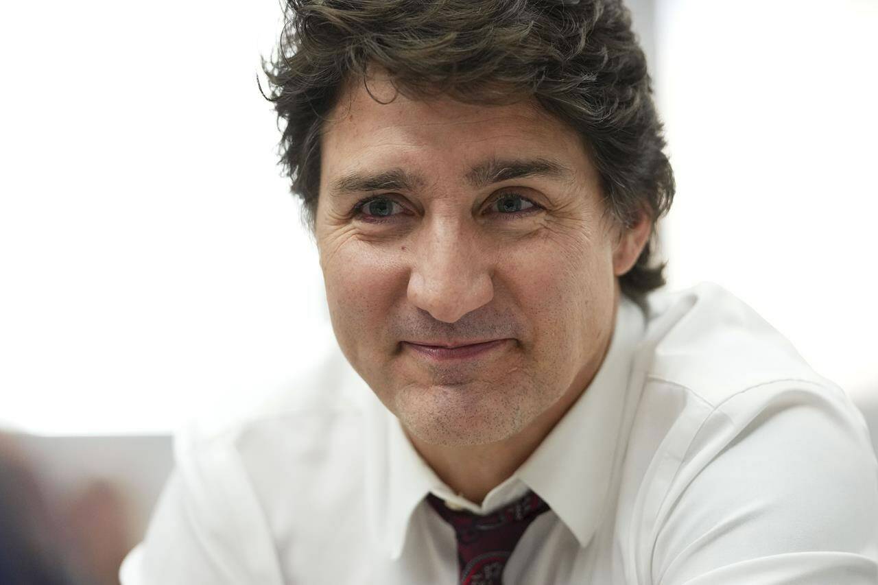 Prime Minister Justin Trudeau greets seniors as he visits Le Rendez-vous de Vallee Est in Hanmer, Ont., on Friday, March 1, 2024. Trudeau is calling his government’s new pharmacare bill a huge stop forward, and says he will move forward on plans to make all medications affordable for Canadians — but stopped short of promising a full-fledged pharmacare program.THE CANADIAN PRESS/Sean Kilpatrick