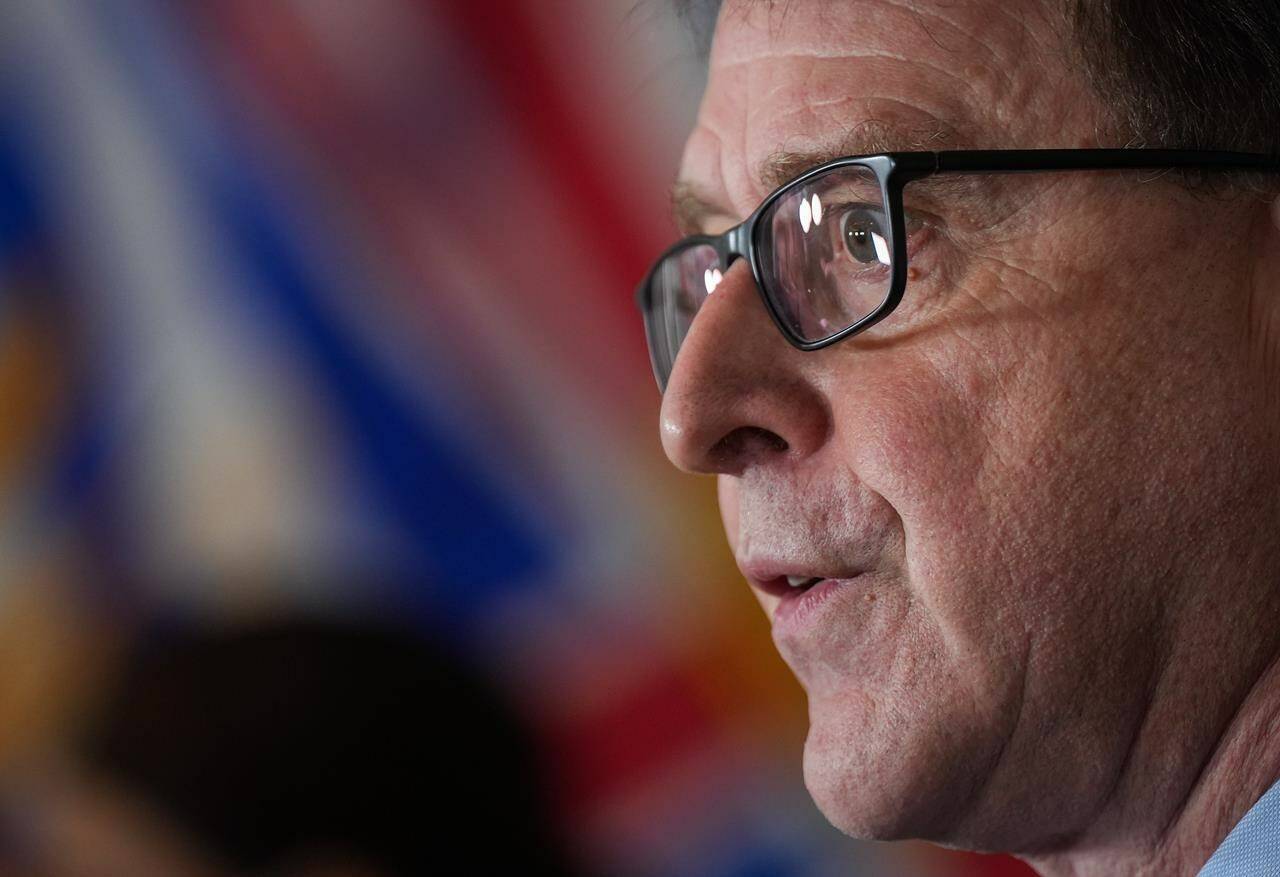 B.C. Health Minister Adrian Dix speaks during a health-care funding announcement, in Vancouver on February 12, 2024. THE CANADIAN PRESS/Darryl Dyck
