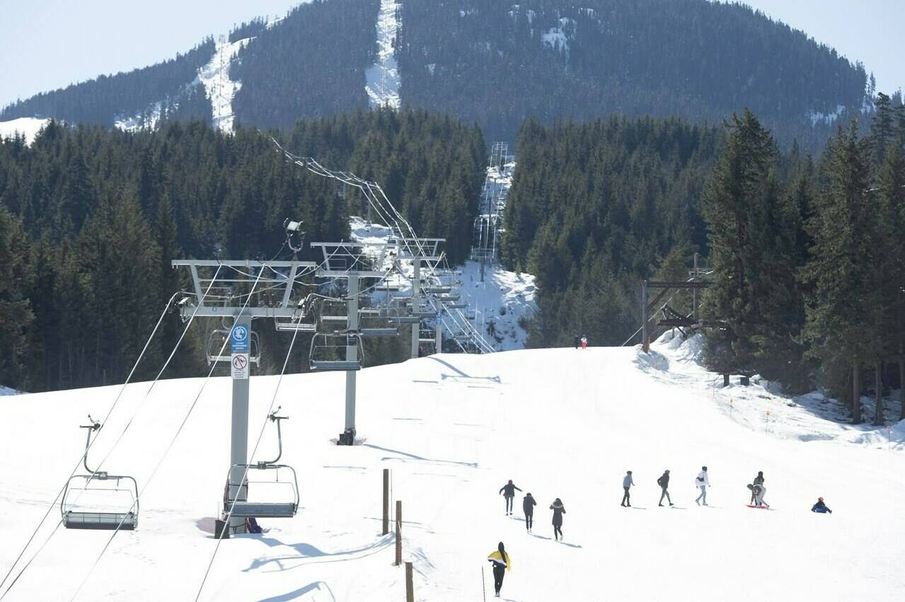 Whistler Blackcomb ski resort says a “serious incident” over the weekend has claimed the life of a Vancouver woman. Children make their way up Whistler Mountain to toboggan in Whistler, B.C., Sunday, March 15, 2020. THE CANADIAN PRESS/Jonathan Hayward