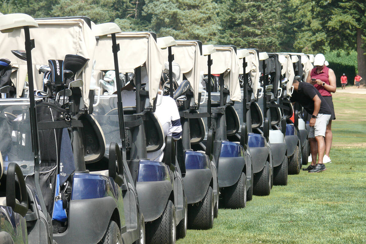 130 golfers took part in the Langley School District Foundation golf tournament fundraiser at Newlands Golf & Country Club in 2022. (Langley Advance Times files)