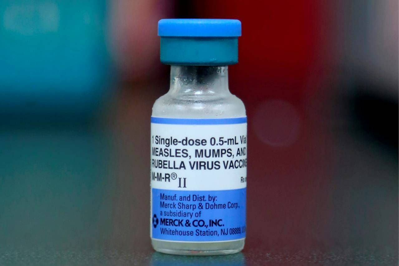 A measles vaccination is shown in Mount Vernon, Ohio in a May, 2019 file photo. Public health officials are encouraging parents to ensure their children get routine childhood vaccines as measles continues to spread around the world. Here are some facts about one of the most contagious but preventable diseases. THE CANADIAN PRESS/AP/Paul Vernon