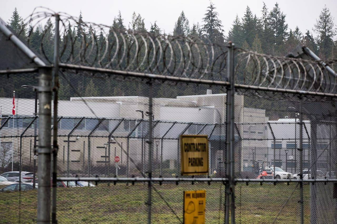 The Alouette Correctional Centre for Women is seen in Maple Ridge, B.C., on Monday, December 10, 2018. A new study led by a B.C. criminology professor says people jailed in the province who have addiction and mental health issues are at high risk of being reincarcerated within a few years of being released. THE CANADIAN PRESS/Darryl Dyck