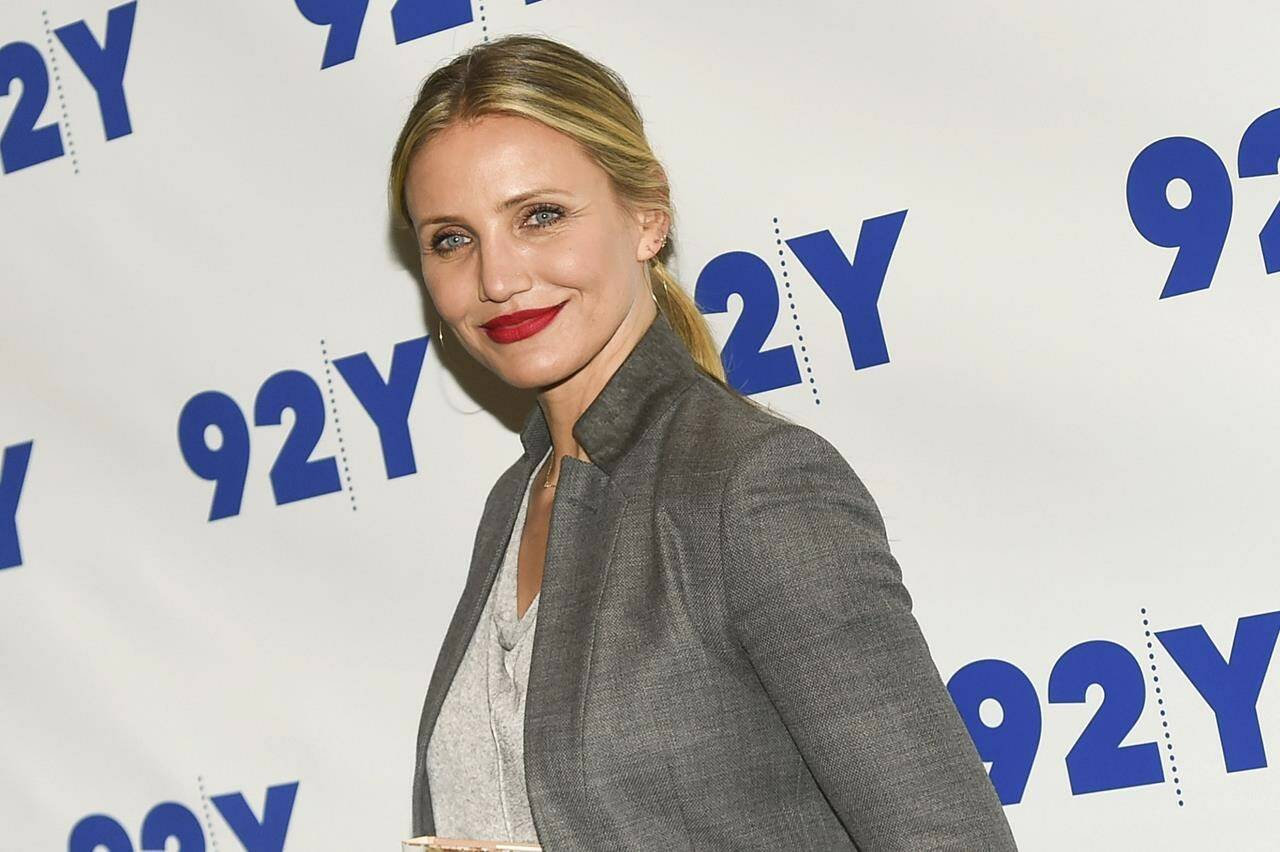 Cameron Diaz arrives for her 92Y In Conversation with Rachael Ray on April 5, 2016, in New York. Diaz and her musician husband, Benji Madden, say they are “blessed and grateful” to have welcomed a baby boy — Cardinal Madden — to their family. The couple announced the arrival of their son in an Instagram post they each shared Friday, March 22, 2024. (Photo by Evan Agostini/Invision/AP, File)