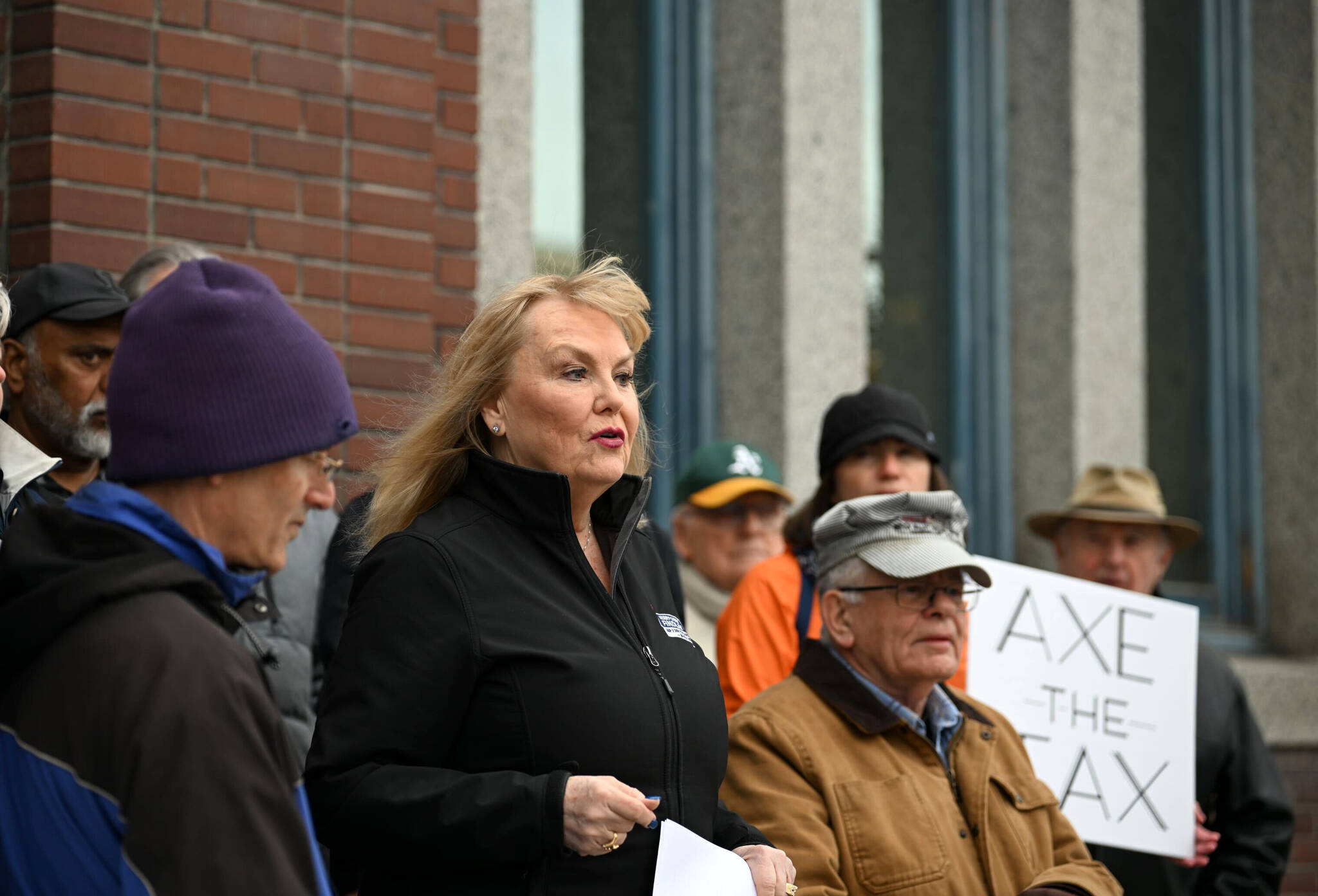 Conservative MP Kerry-Lynne Findlay, representative for South Surrey—White Rock, and Chief Opposition Whip visited Penticton on March 26 to spur local opposition to the federal carbon tax. (Brennan Phillips - Western News)