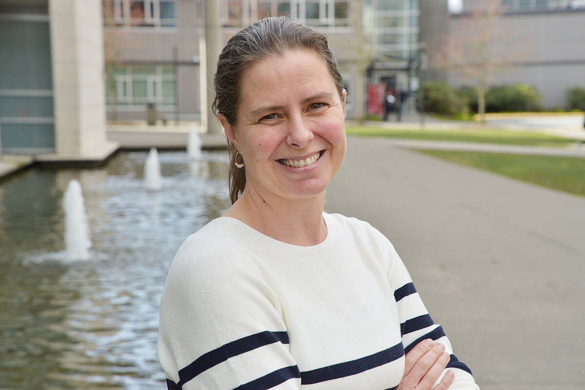 Dr. Erika Eliason is an associate dean in the KPU Faculty of Science, recently awarded a medal by the Fisheries Society of the British Isles. (KPU/Special to the Langley Advance Times)
