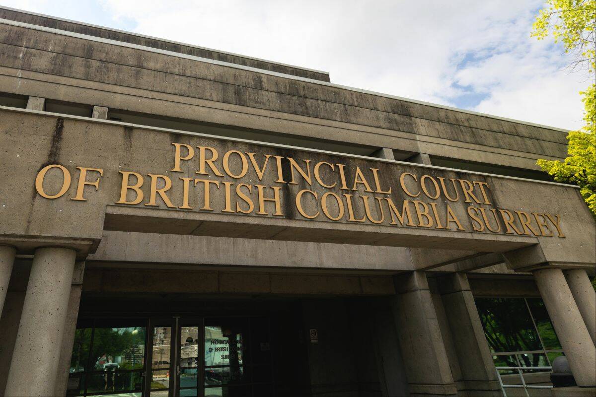 The offences occurred between 2016 and 2018, according to court services online. The Provincial Court of British Columbia in Surrey on Wednesday, May 24, 2023. (Photo: Anna Burns)