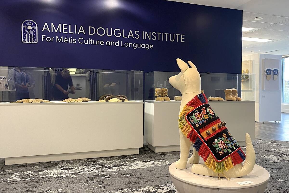 TEASER PHOTO - A view of Métis Nation British Columbia's new Amelia Douglas Institute gallery in Surrey, at Gateway Station, on April 3, 2024. (Photo: Tom Zillich)