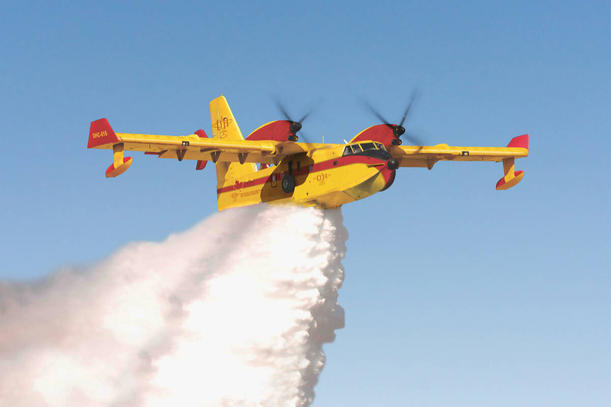 De Havilland Canada is amping up local production of parts for the DHC 515 firefighter water bomber at its North Saanich site. (Courtesy De Havilland Canada)