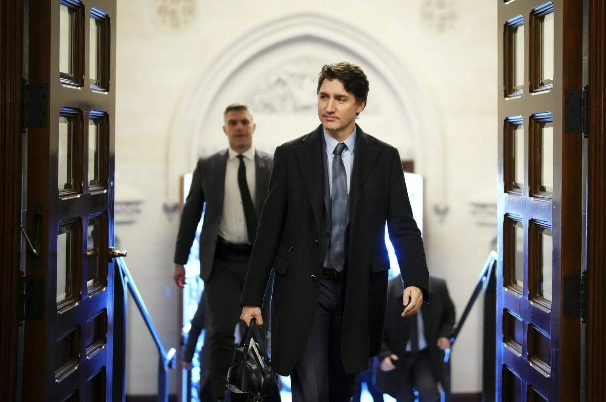 The Liberal government is setting aside $2.4 billion in the upcoming budget to build capacity in artificial intelligence. Prime Minister Justin Trudeau arrives to Parliament Hill in Ottawa on Wednesday, March 20, 2024. THE CANADIAN PRESS/Sean Kilpatrick