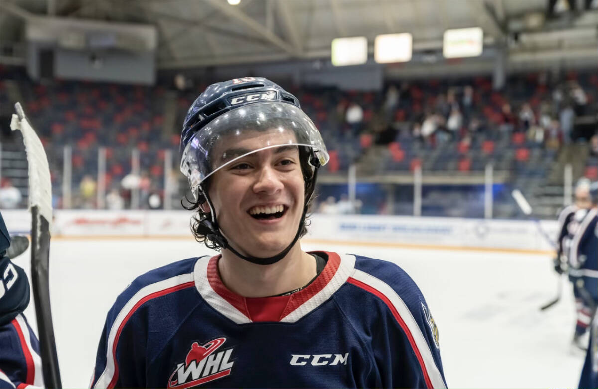 South Surrey WHL (Tri-City Americans) player Jordan Gavin is up for the Brad Hornung Memorial Trophy for Most Sportsmanlike Player, after recording zero penalty minutes in a 68-point season. (John Keller/Tri-City Americans photo)