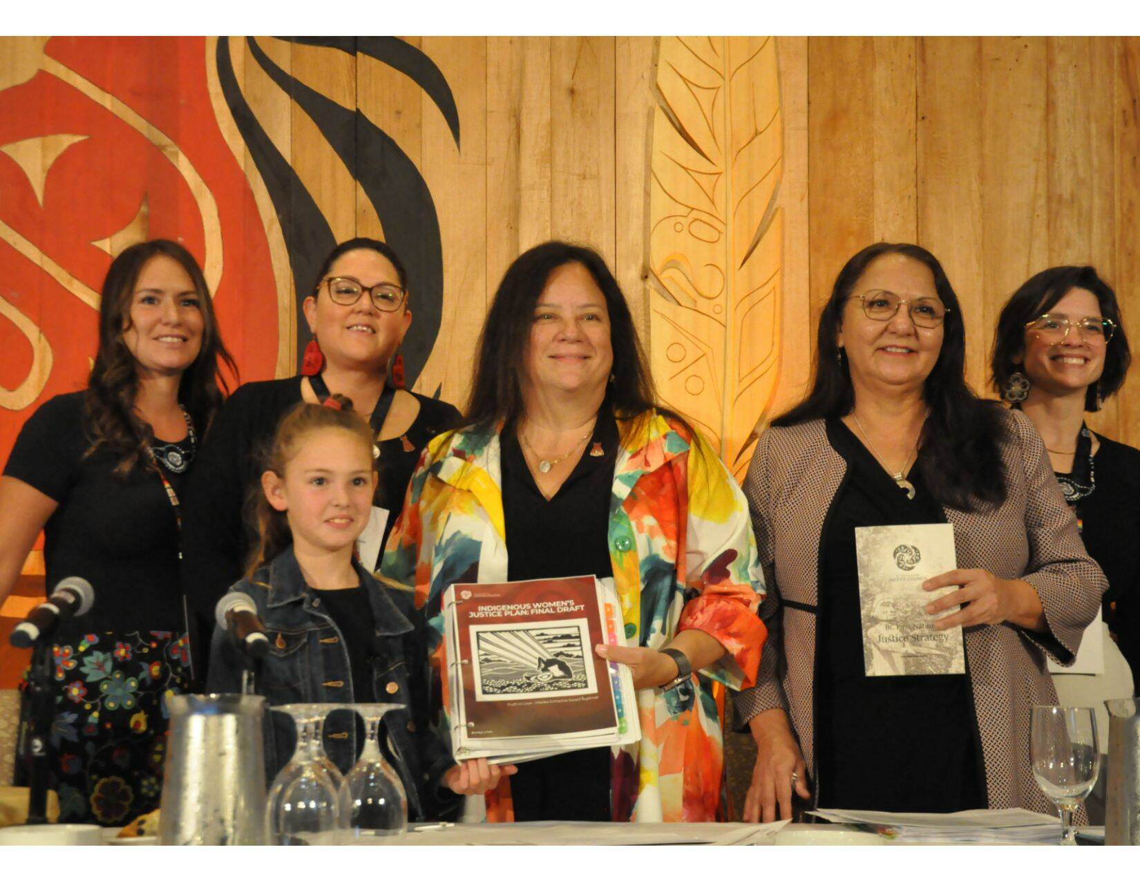 Panelists at the third annual First Nations Justice Council forum discuss the launch of the Indigenous Women Justice Panel with 507 attendees present at the conference in Vancouver on April 8. (Alexandra Mehl photo)